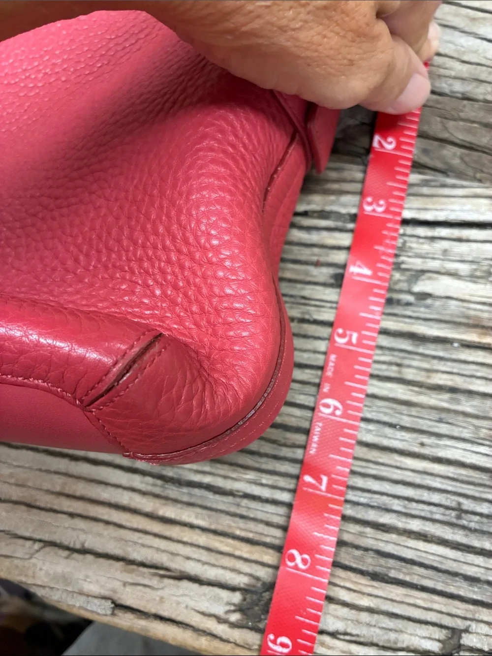 Authentic Coach East West Duffle Shoulder Bag Pink Pebbled Leather